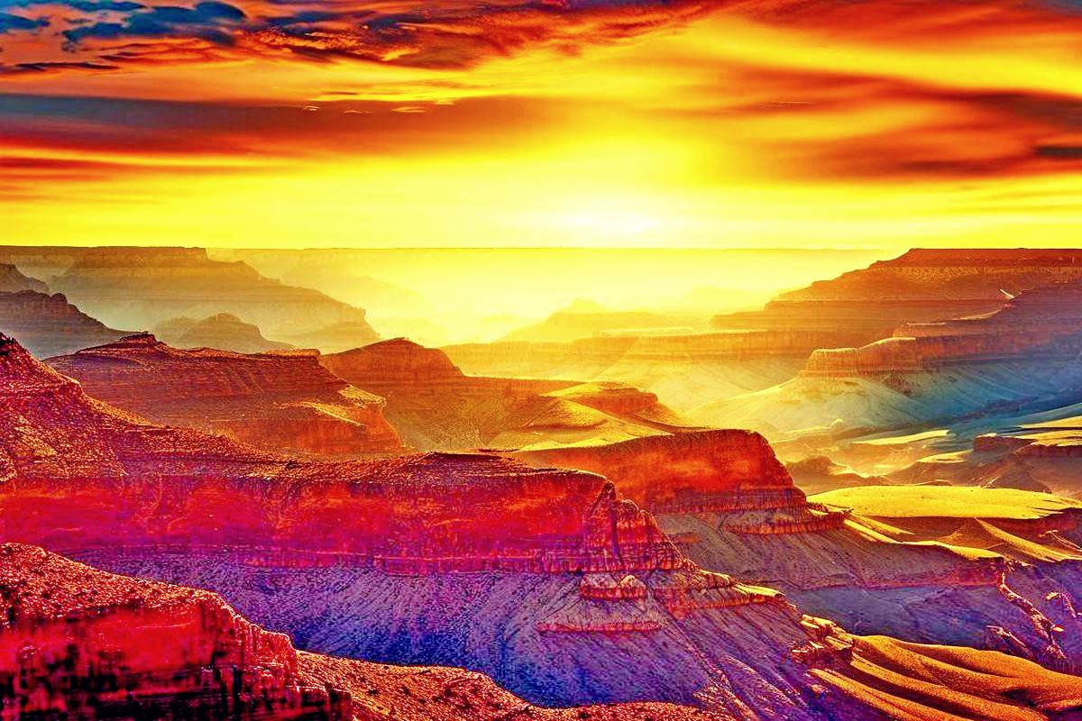 Grand Canyon National Park at sunset