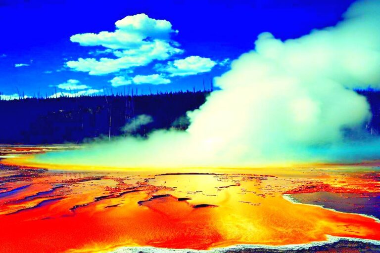 Yellowstone National Park's geothermal features.